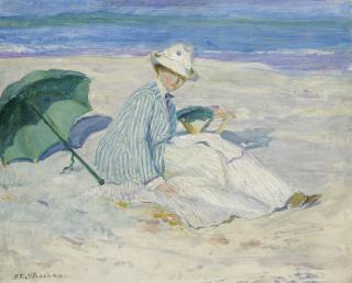Frederick Carl Frieseke - Lady On A Beach