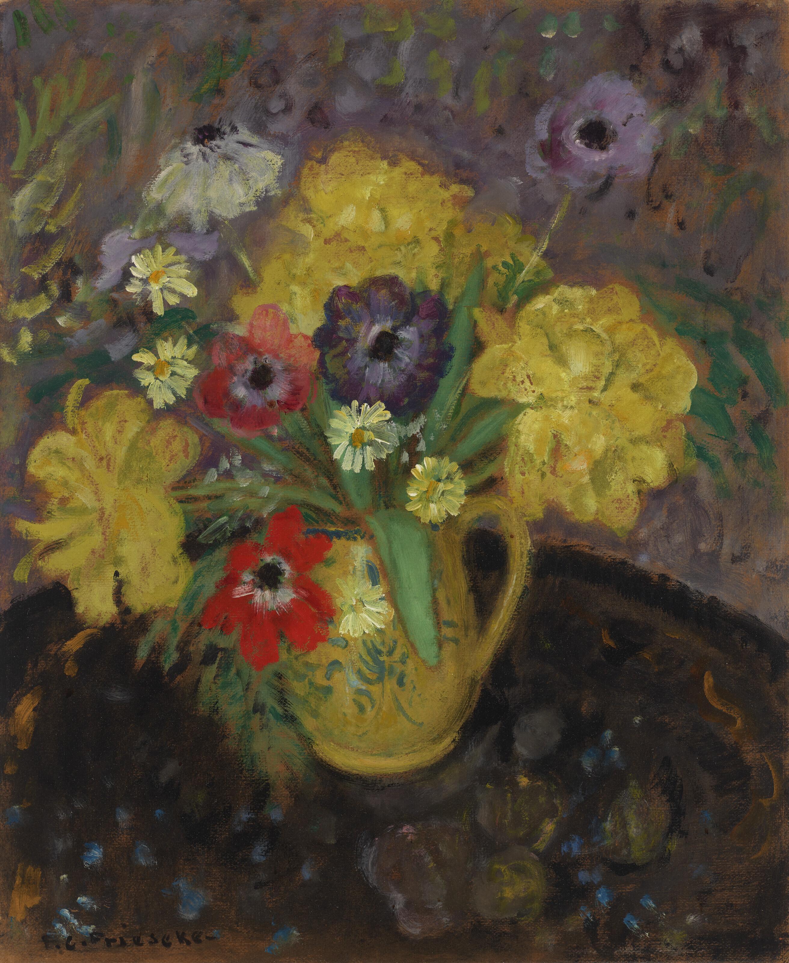 Frederick Carl Frieseke - Les Tulipes Jaunes