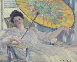 Frederick Carl Frieseke - Woman with Parasol