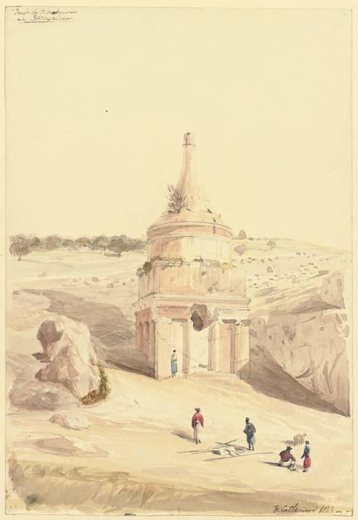 Frederick Catherwood - View of Absalom at Jerusalem; Lower Pool of Gihon, Jerusalem; Convent at Bethlehem on the approaches from Jerusalem; General view of Gerash in the Decapolis; and Gerash in the Ancient Decapolis