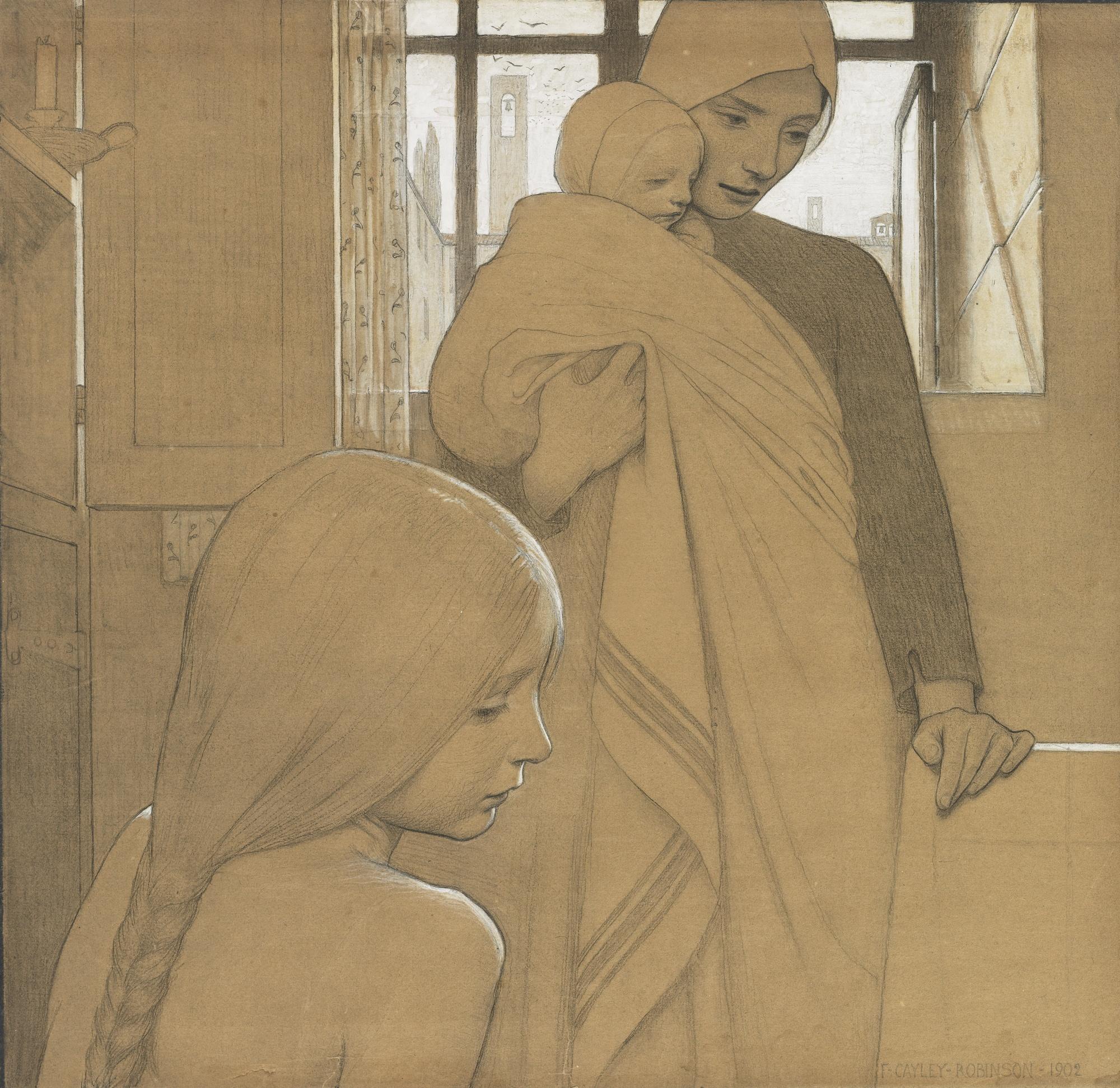 Frederick Cayley Robinson A.R.A., R.W.S. - British study For Twilight