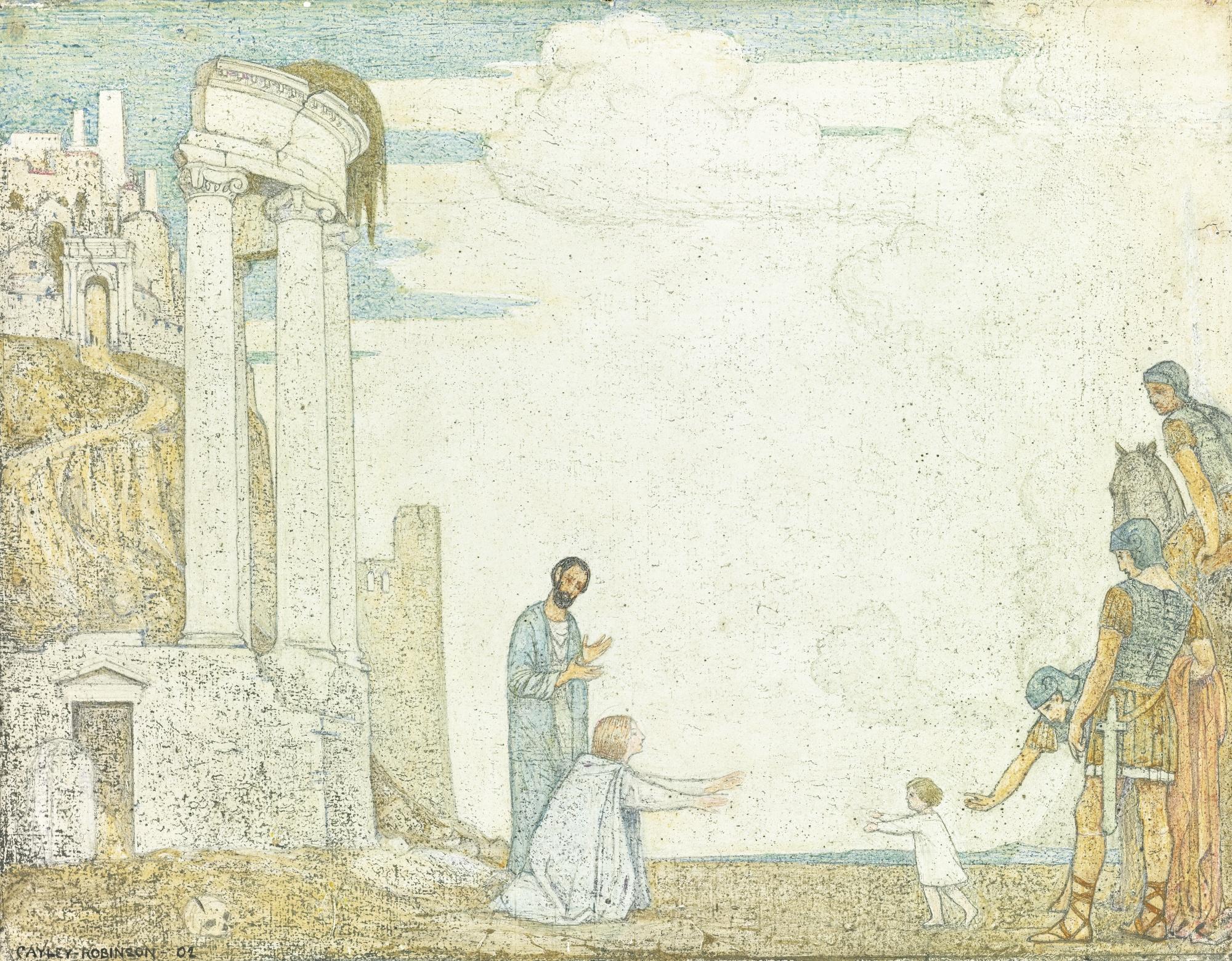 Frederick Cayley Robinson A.R.A., R.W.S. - British the Little Child Found