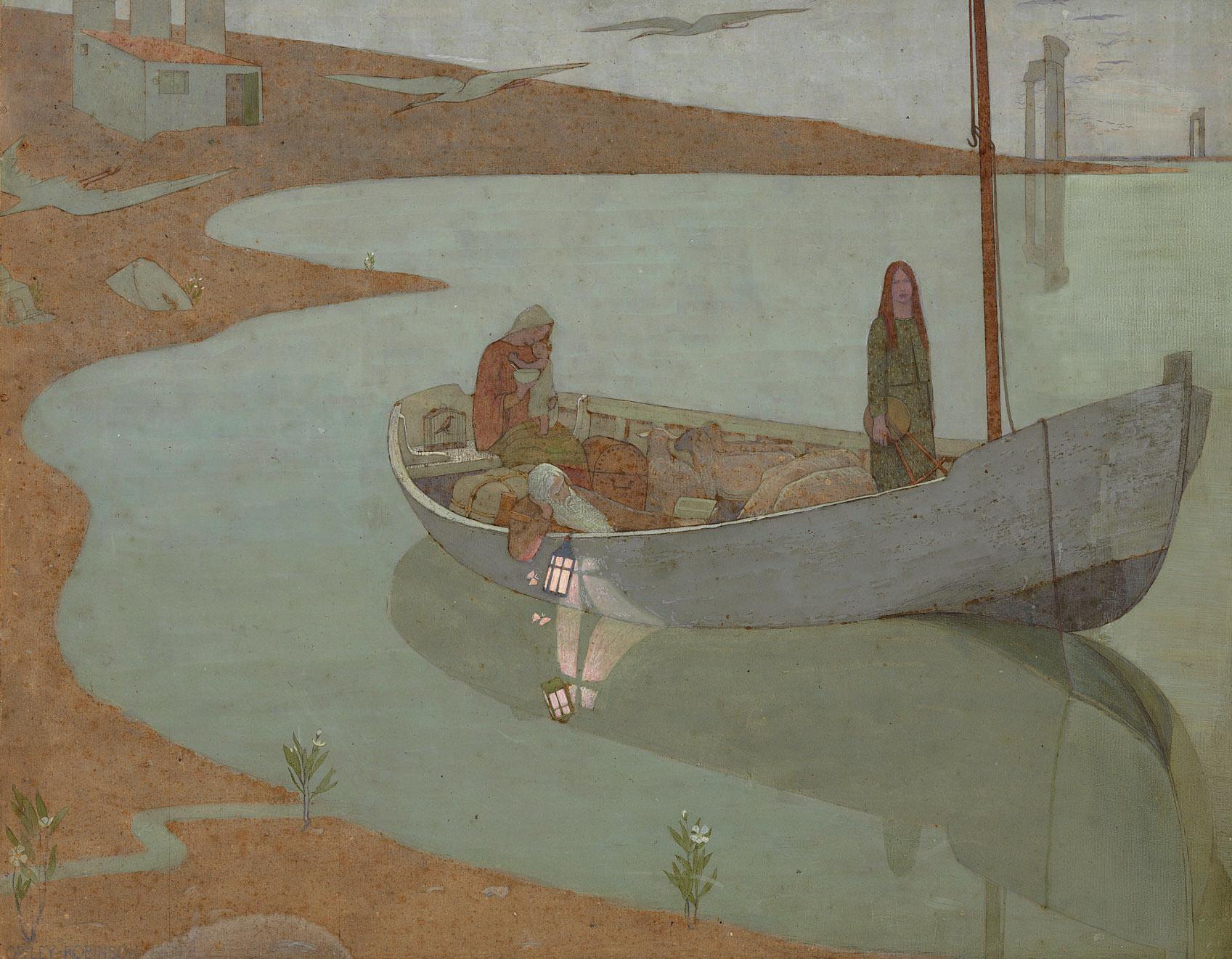 Frederick Cayley Robinson, A.R.A., R.W.S. - To Pastures New (also called \'Dawn\')