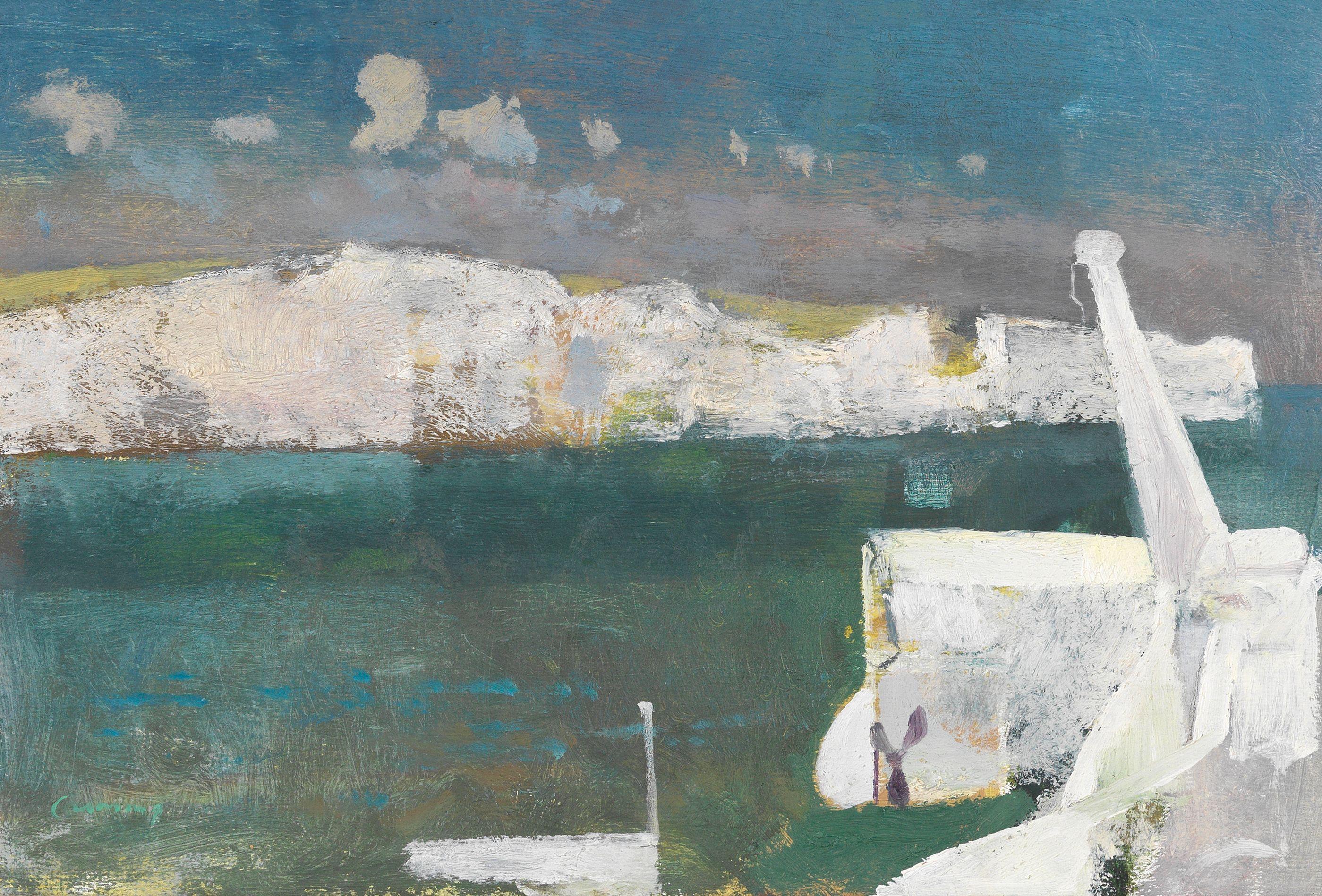 Frederick Cuming R.A., N.E.A.C. - Dover Cliffs From The Ferry