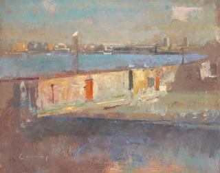 Frederick Cuming R.A., N.E.A.C. - Pool of London