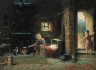 Frederick Daniel Hardy - A Highland Bothy