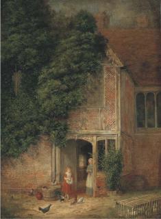 Frederick Daniel Hardy - Feeding The Chickens