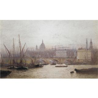 Frederick E. J. Goff - London Bridge With St Paul\'S Cathedral Beyond