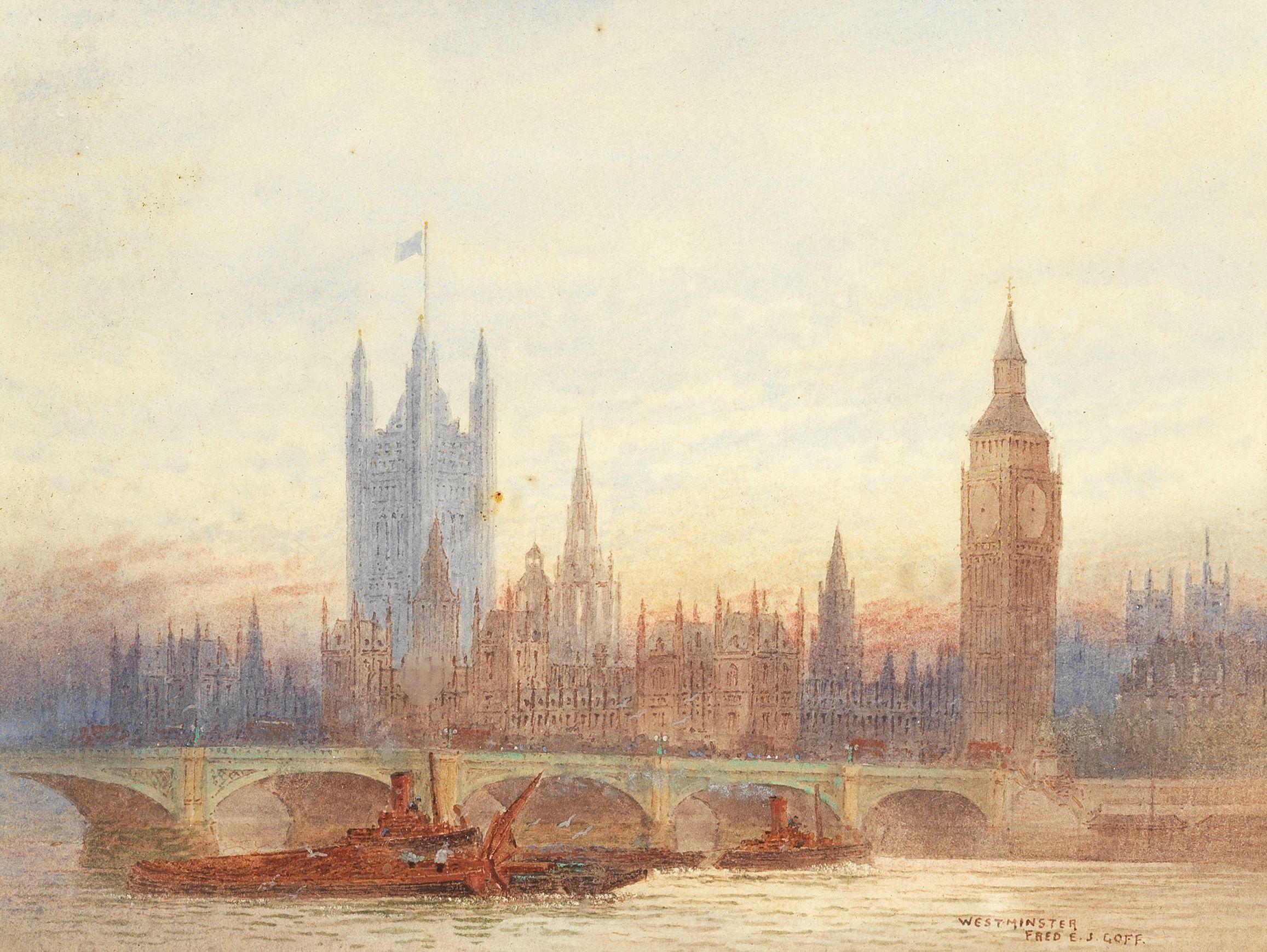 Frederick Edward Joseph Goff - Westminster; London Bride, A Pair Each 11.4 X 15.3Cm (4 1/2 X 6In). (2)