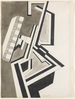 Frederick Etchells - Untitled Vorticist Composition
