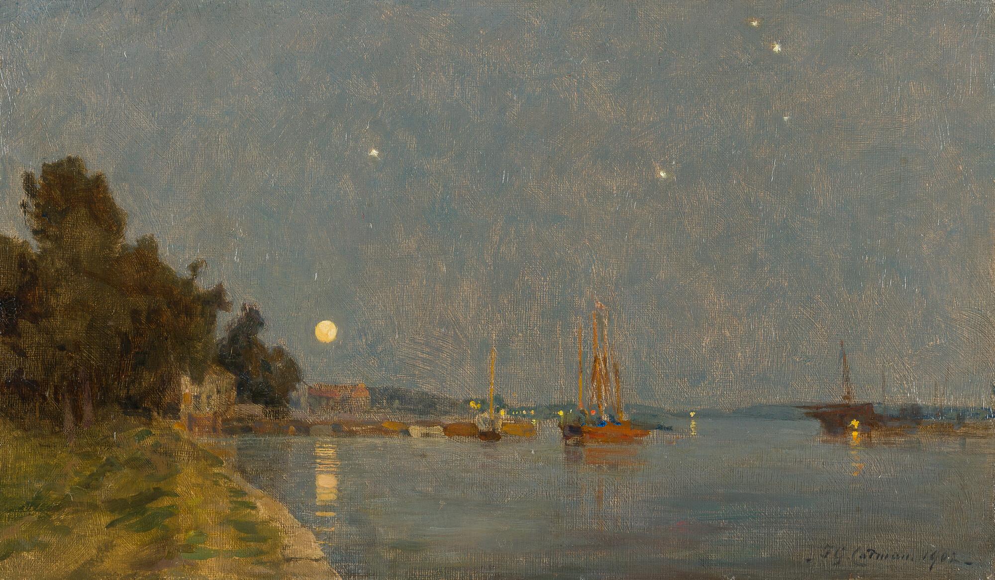 Frederick George Cotman - Abendstimmung am Fluss