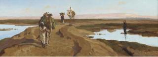 Frederick Goodall, R.A. - A Bedouin forage party