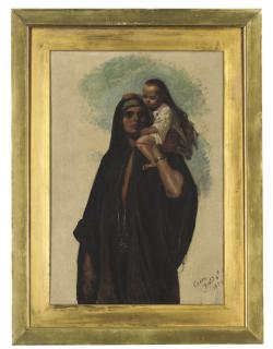 Frederick Goodall, R.A. - Copt woman and child