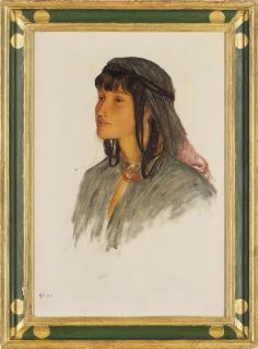 Frederick Goodall, R.A. - Study of an Arab girl