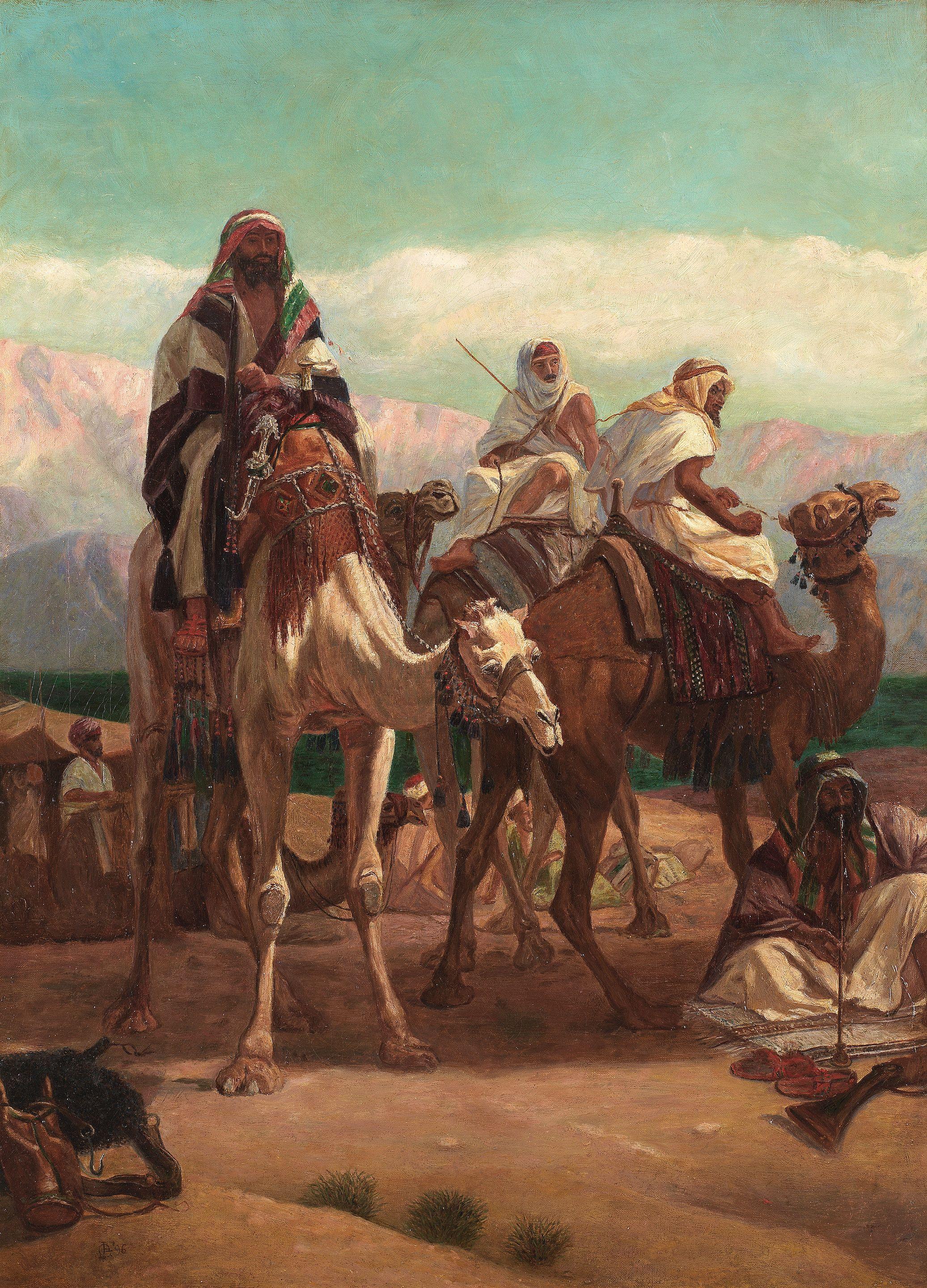 Frederick Goodall, RA - An Arab encampment