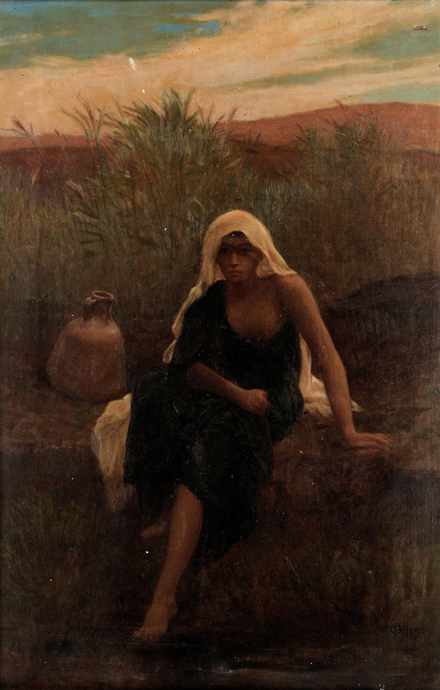 Frederick Goodall, RA - Collecting water