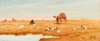Frederick Goodall - At the oasis