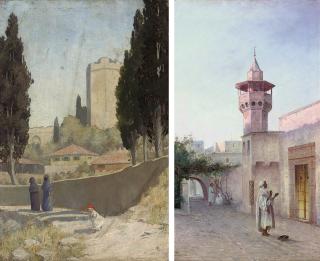 Frederick Goodall - Chasing butterflies before Yedikule, Jerusalem