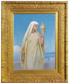 Frederick Goodall - Femme À La Cruchefrederick Goodall ; Woman With Pitcher ; Signed Lower Right ; Oil On Canvas