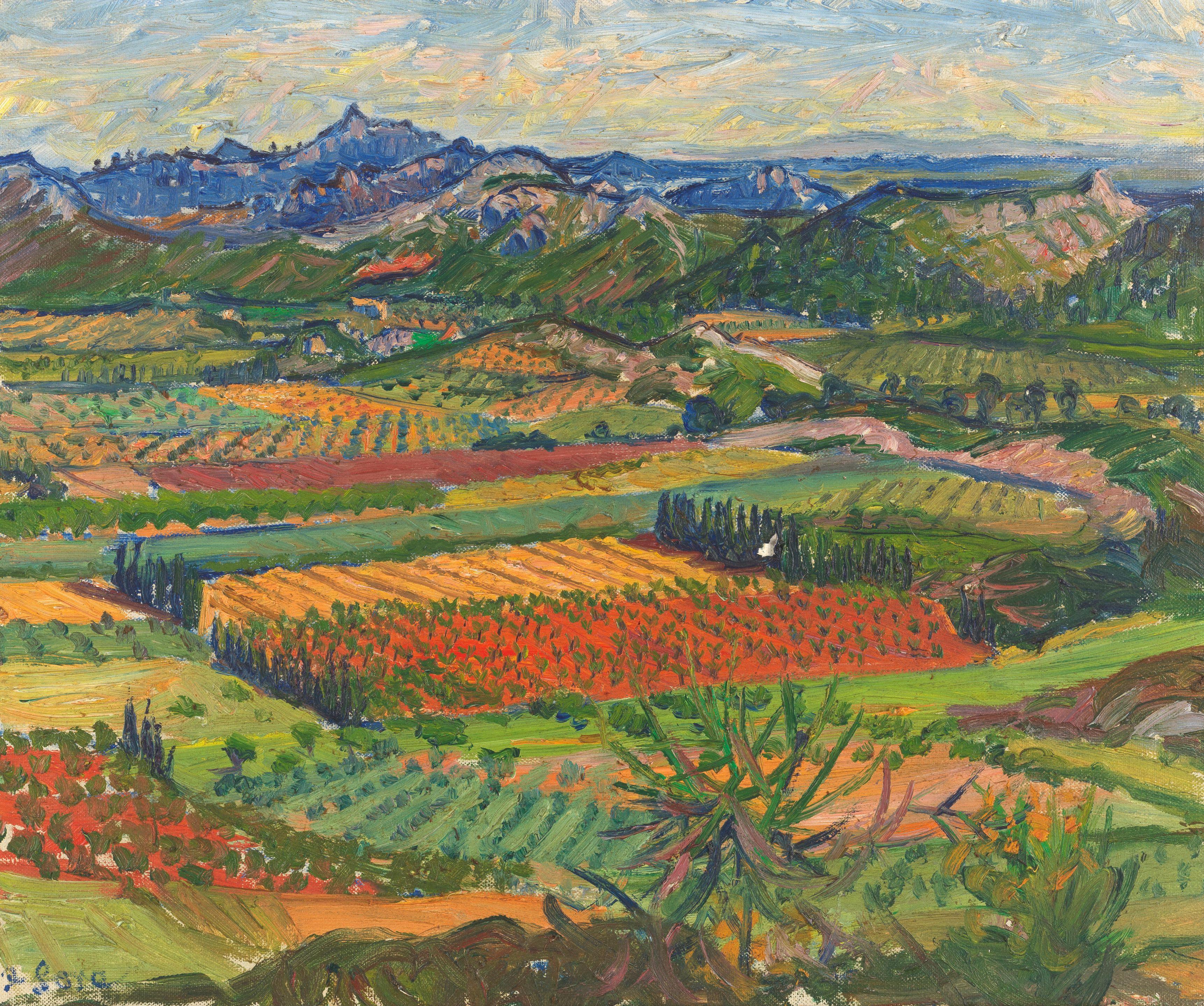 Frederick Gore C.B.E, R.A - Looking Towards Les Arsacs, Les Baux