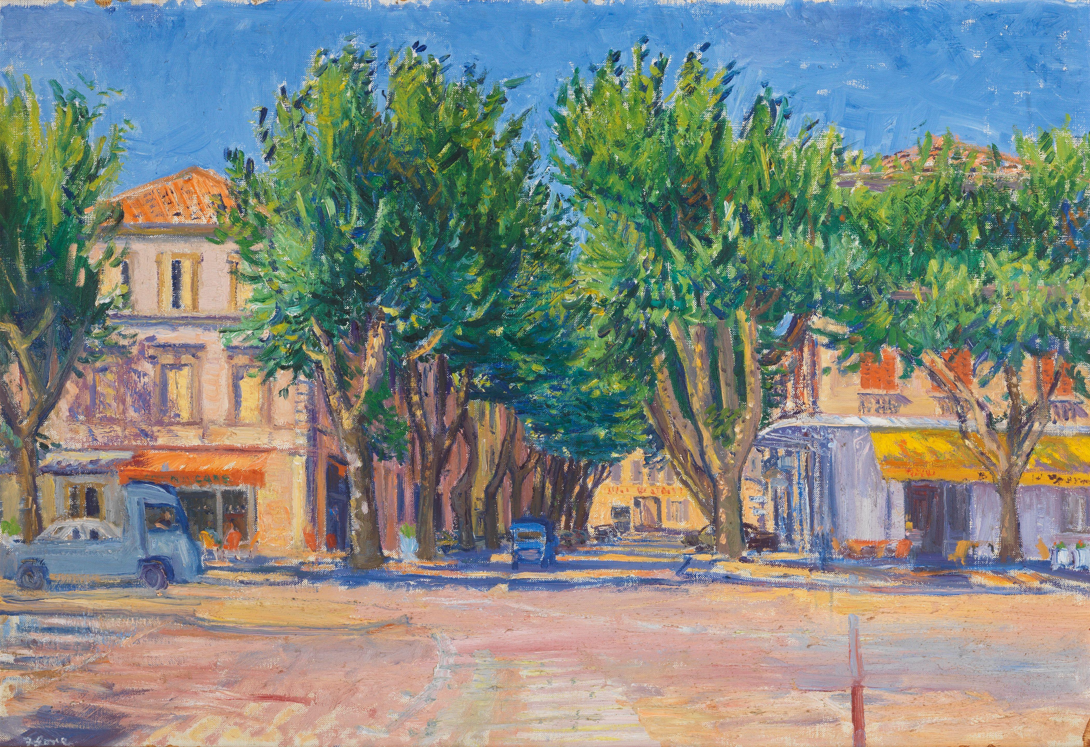 Frederick Gore C.B.E., R.A. - Street Scene in Provence