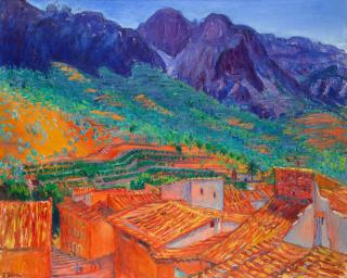 Frederick Gore C.B.E., R.A. - The Roofs of Fornalutx, Majorca