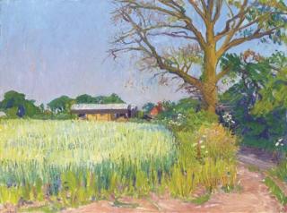 Frederick Gore, R.A. - Early Corn, Clement\'s Reach, Meopham