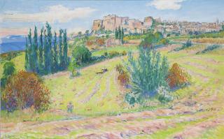 Frederick Gore, R.A. - Haymaking below Saignon