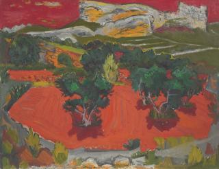 Frederick Gore, R.A. - Red field, Aix-en-Provence