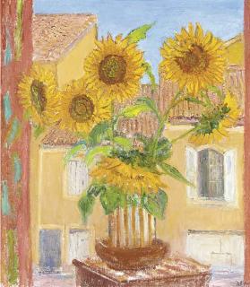 Frederick Gore, R.A. - Sunflowers at Bonnieux