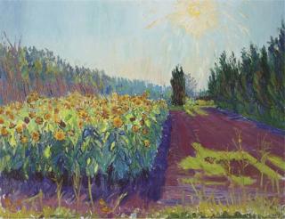 Frederick Gore, R.A. - Sunflowers, St Remy de Provence