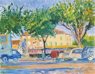 Frederick Gore, R.A. - The Car Park, St. Rèmy De Provence