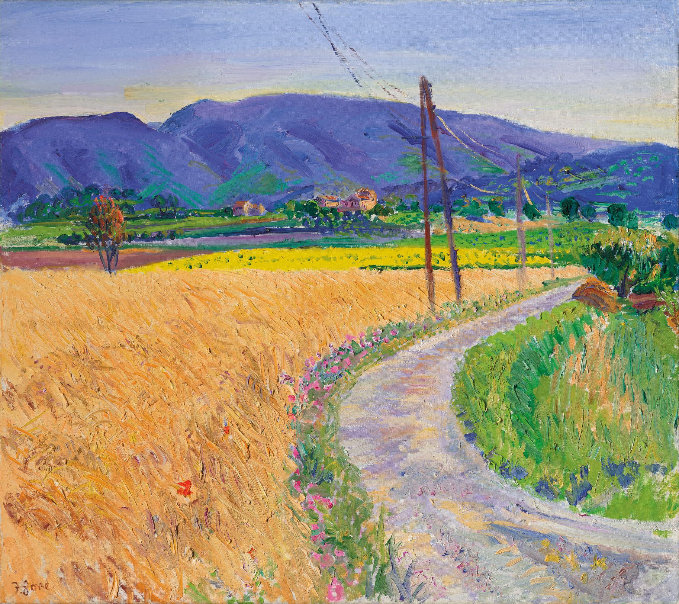 Frederick Gore, R.A. - The Luberon at Bonnieux, July