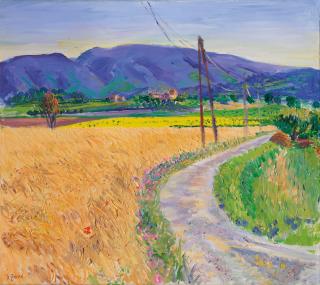 Frederick Gore, R.A. - The Luberon at Bonnieux, July
