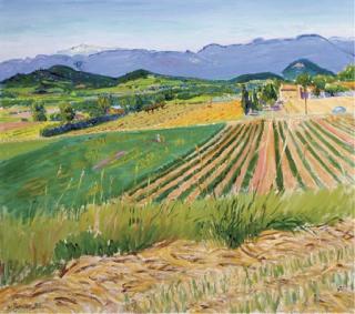 Frederick Gore, R.A. - The Valley of the Calavon, Bonnieux