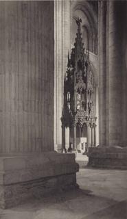Frederick H. Evans - Durham Cathedral, Nave, Aisle And Font, C. 1900