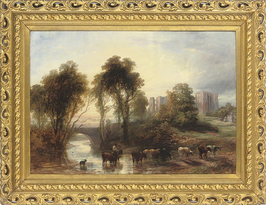 Frederick Henry Henshaw - Herding the cattle home, Kennelworth Castle