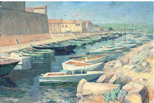 Frederick Henry Stonham, F.R.S.A. - Fishing boats at Meze, France