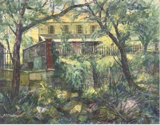 Frederick Henry Stonham, F.R.S.A. - In the garden, Osney, Oxford