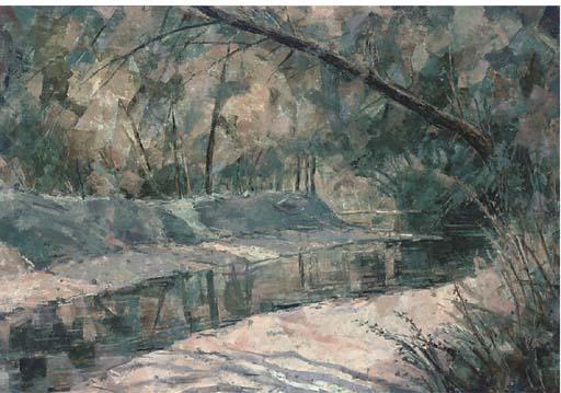 Frederick Henry Stonham, F.R.S.A. - The river at Coulobres, Languedoc