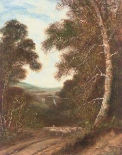 Frederick Hines - Shepherding the flock down the hill