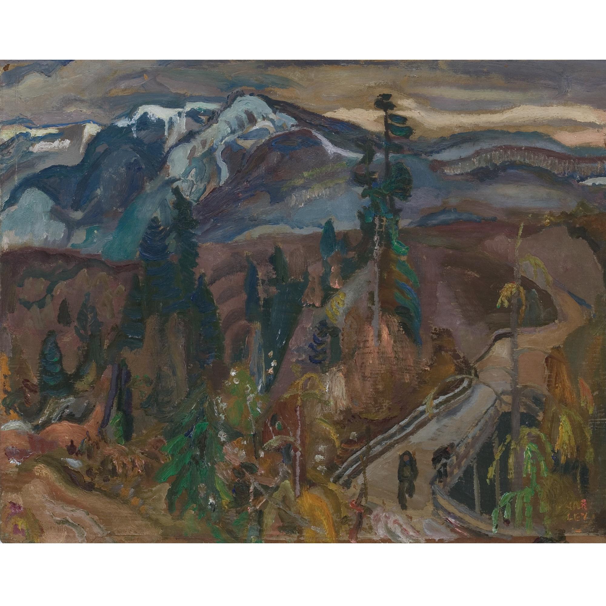 Frederick Horsman Varley - A Mountain Road Through Lynn Valley, B.C.