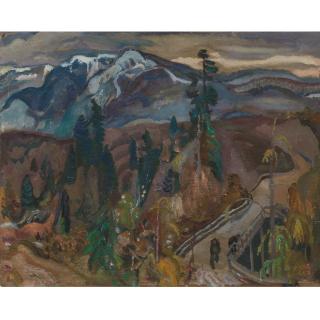 Frederick Horsman Varley - A Mountain Road Through Lynn Valley, B.C.