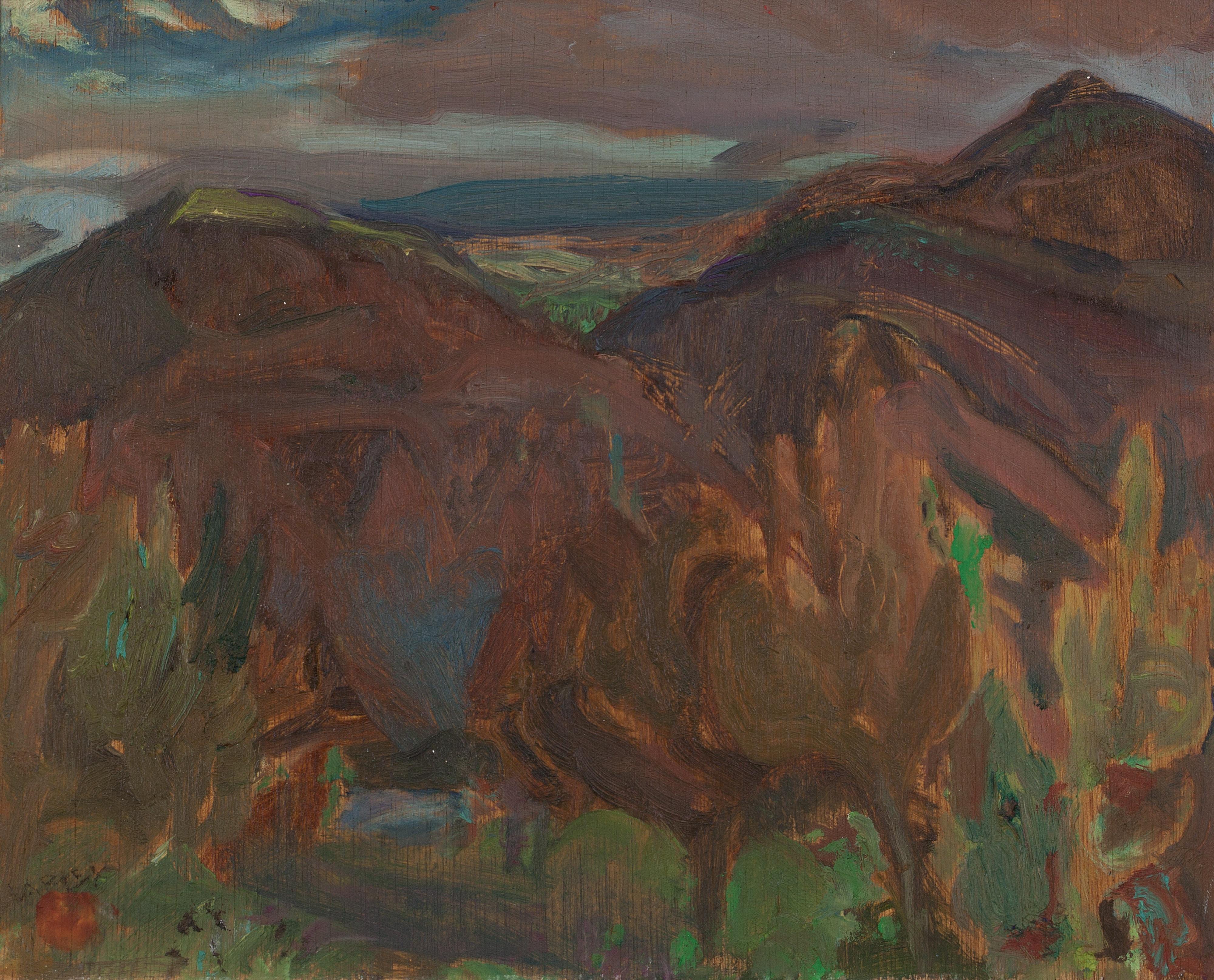 Frederick Horsman Varley - Steeple Mountain From Twin Bays, B.C., Kootenay Lake