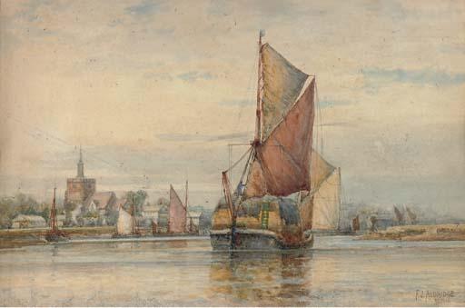 Frederick James Aldridge - Thames Barges Leaving Maldon (Illustrated); And Dordrecht