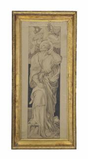 Frederick James Shields, A.R.W.S. - St Matthew: Design for a stained glass window