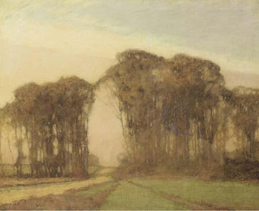Frederick John Mulhaupt - A Road through an Autumnal Grove