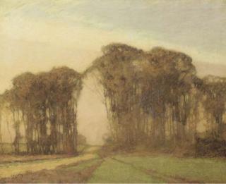 Frederick John Mulhaupt - A Road through an Autumnal Grove