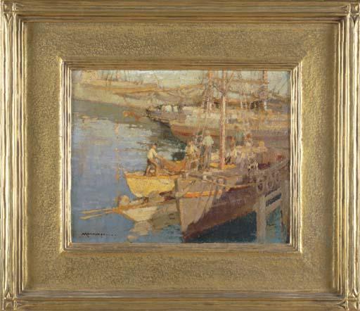 Frederick John Mulhaupt - At The Guinea Wharf, Gloucester, Massachusetts