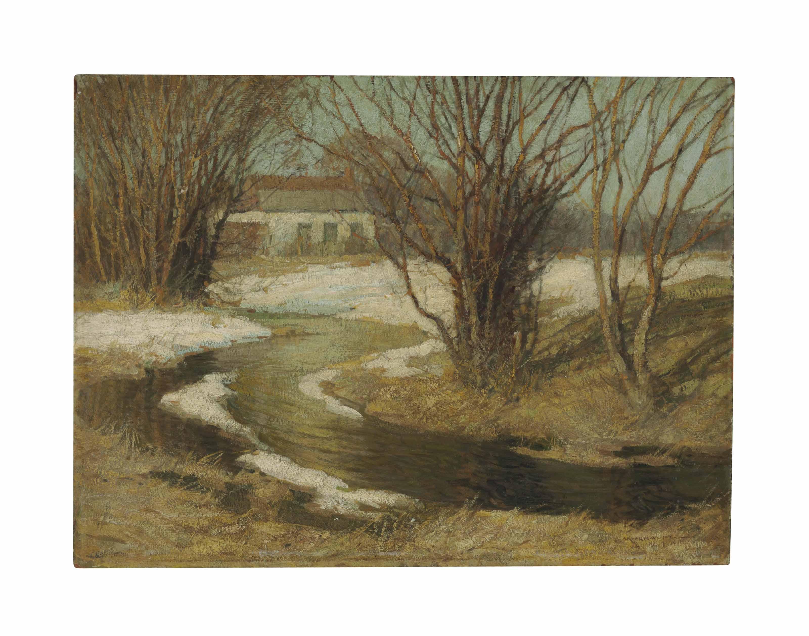 Frederick John Mulhaupt - House By A Stream